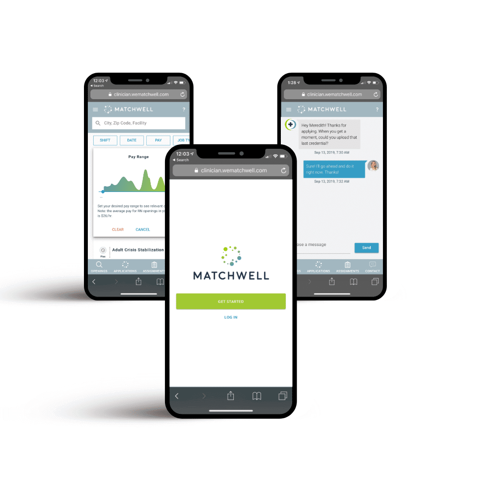 Matchwell mobile nursing jobs platform