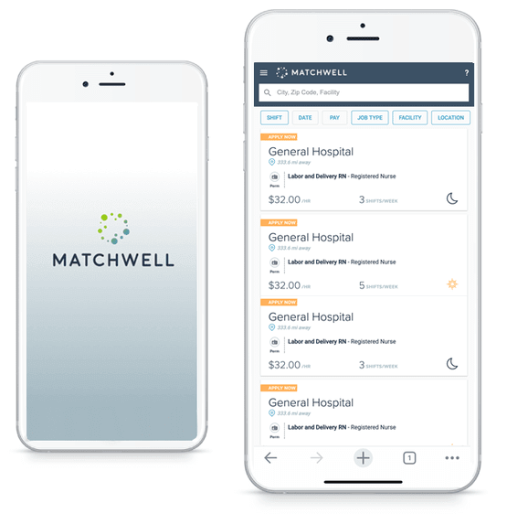 Matchwell mobile nursing jobs platform