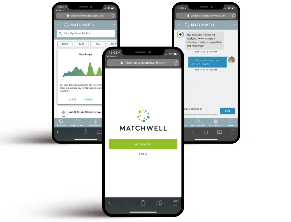 Matchwell mobile nursing jobs platform